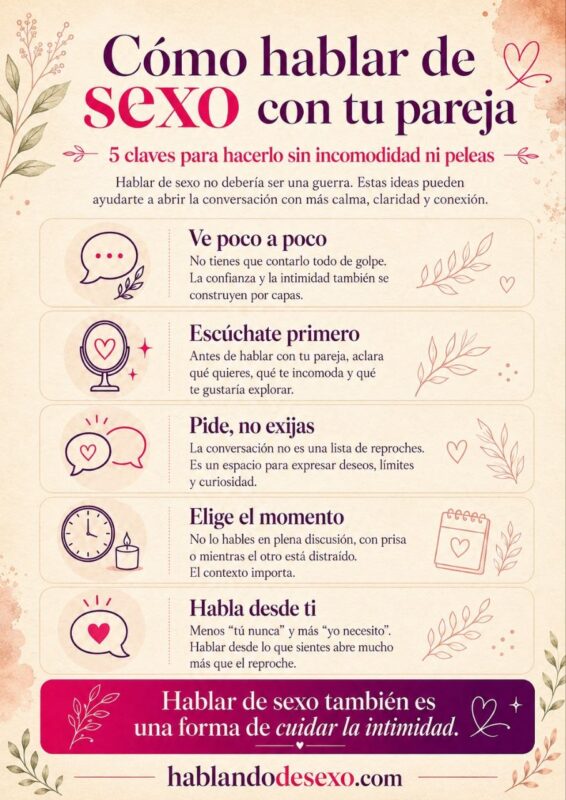 Como hablar de sexo con tu pareja sin incomodidad